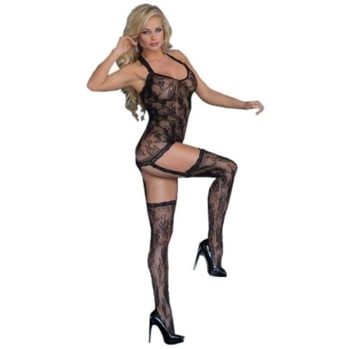 Сітчастий комбінезон SoftLine Crazy, S-L (black)