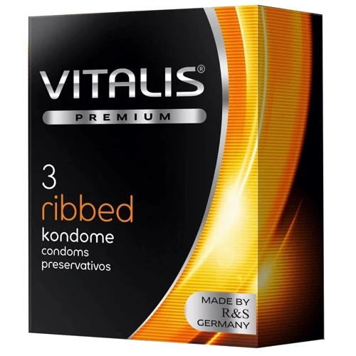 Презервативи Vitalis Premium Ribbed 3 шт (40303)