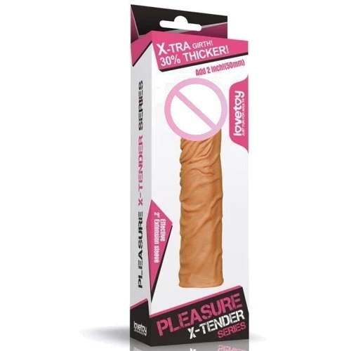 Насадка LoveToy Pleasure X-Tender Penis Sleeve Flesh Add 2", Brown: Для кого Для мужчин