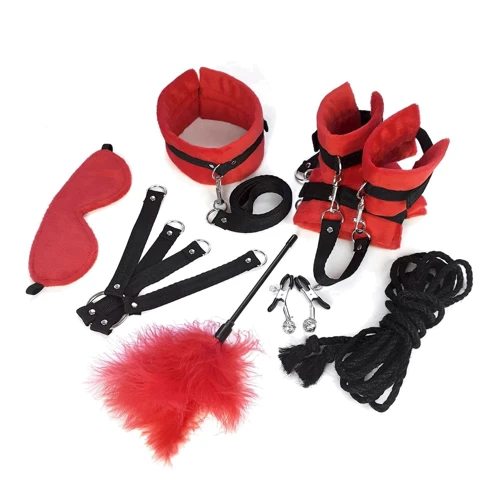 Набор БДСМ Art of Sex - Soft Touch BDSM Set 9 предметов красный: Для кого Для пары