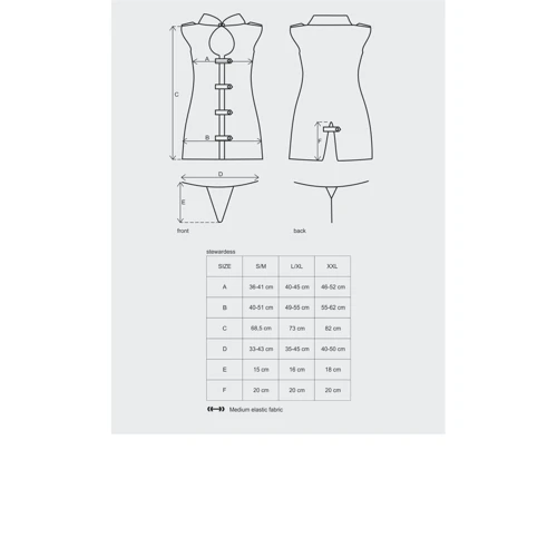 Костюм стюардеси Obsessive Stewardess grey S/M: Для кого Для женщин
