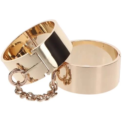 Наручники металлические Taboom Slave Wrist Cuffs (золотой) фото 4