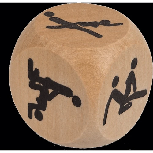 Дерев'яний кубик Kama Sutra Wooden Dice, 3 x 3 см: Виробник OOTB