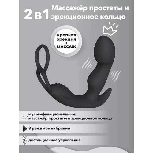 Вібромасажер простати з ерекційне кільце Сатісфакер Culo, 11.6х3 см фото 6
