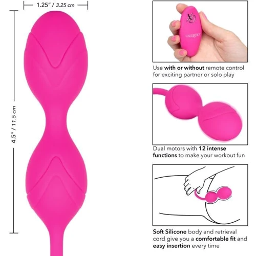 CalExotics Remote Dual Motor Kegel System вагінальні кульки з дистанційним управлінням: Кількість кульок 2