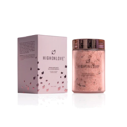 Розова сіль для ванни з маслом насіння канабісу Sensual Bath Salt, 500 г HighOnLove (Канада)