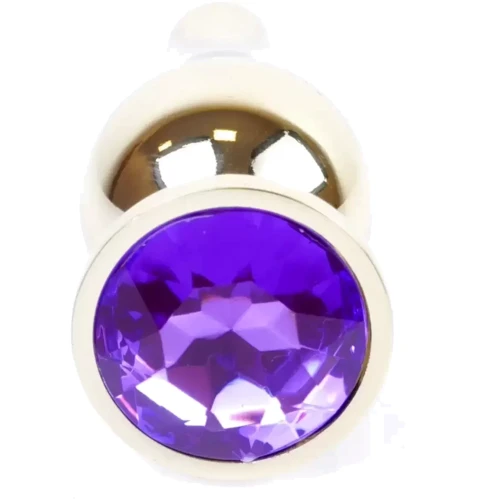 Анальная пробка с кристаллом BOSS of TOYS Boss Series - Jewellery Gold BUTT PLUG Purple, BS6400070 фото 8