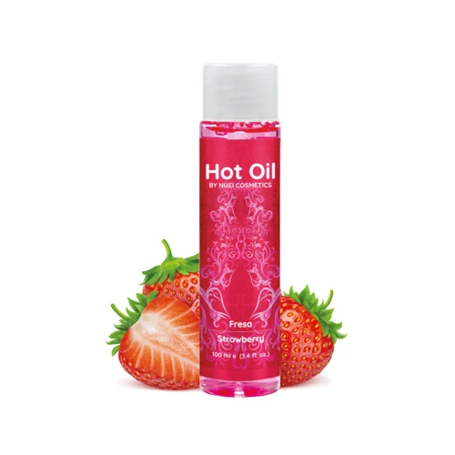 Зігріваюча їстівна масажна олія Nuei Hot Oil, 100 мл (полуниця)