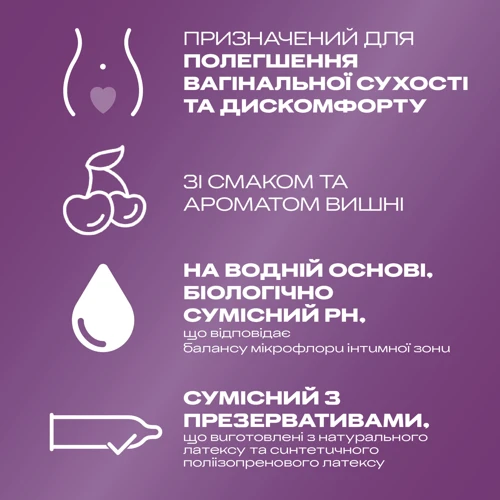 Интимный гель-лубрикант DUREX Play Cherry со вкусом и ароматом вишни, 50 мл: Тип Оральные