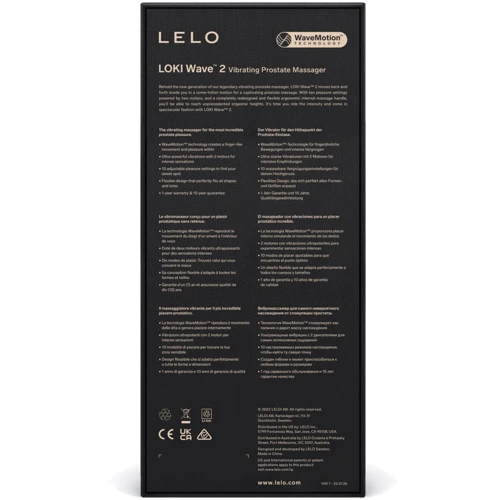 Масажер простати LELO Loki Wave 2 Base Blue, 2 мотори, манливий рух + вібрація: Матеріал Пластик