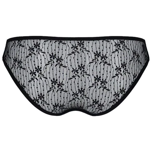 Трусики-слипы с кружевной сеточкой Dina Thong black L/XL - Passion: Вид Трусы