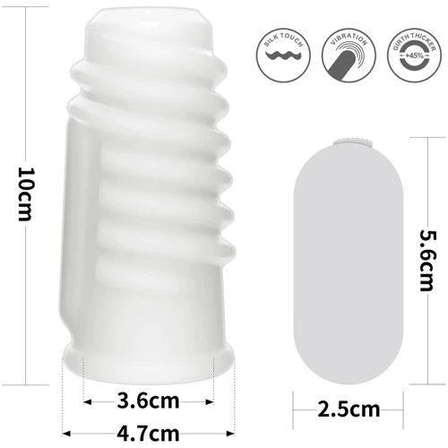 Насадка на член LoveToy Vibrating Spiral Knights Ring White: Наличие вибрации Есть
