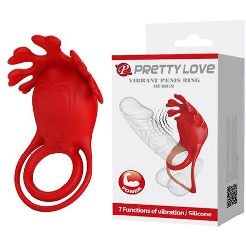 Виброкольцо для члена Pretty Love Vibrant Penis Ring Ruben Red: Производитель LYBAILE
