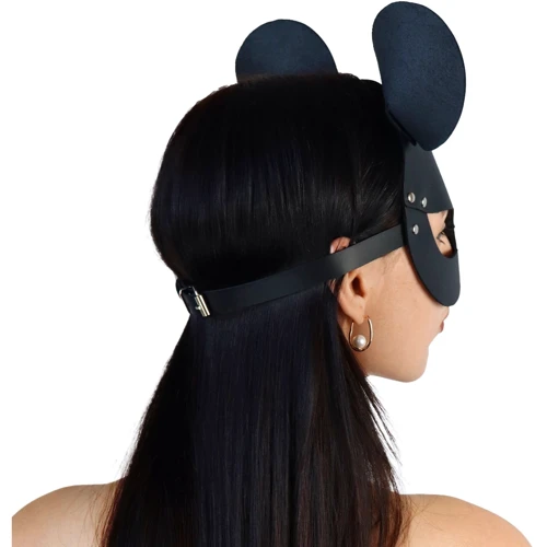 Шкіряна маска мишки Art of Sex - Mouse Mask, чорний: Колір черный