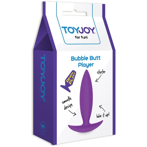 Анальная пробка Bubble Butt Player Starter пурпурная, 10x2.5 см: Для кого Унисекс