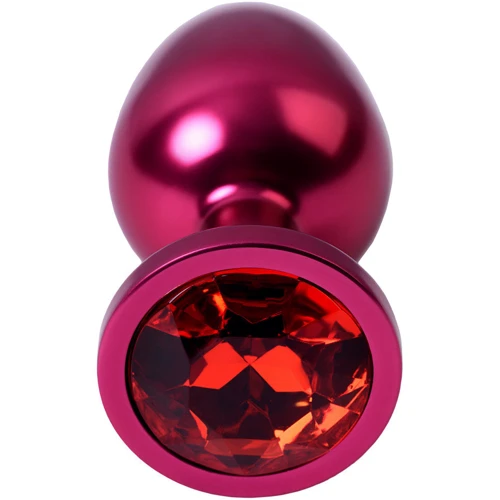 Анальная пробка с кристаллом Metal By Toyfa Burgundy Anal Plug Ruby: Материал Медицинский металл