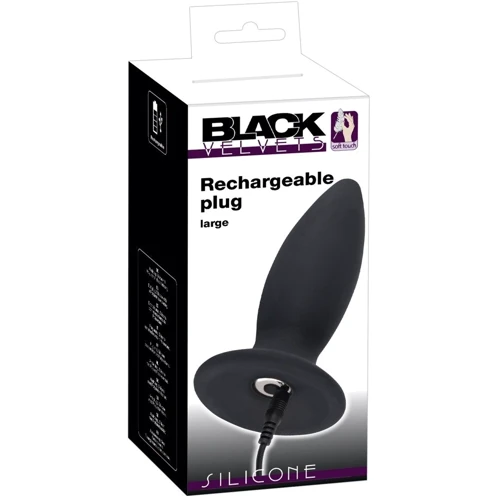 Анальная пробка Orion - Black Velvets Recharge Plug L: Наличие вибрации Есть