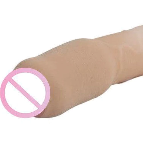 Насадка для увеличения члена CyberSkin 3" Xtra Thick Uncut Penis Extension, + 7,5 см, телесный: Назначение Для увеличения