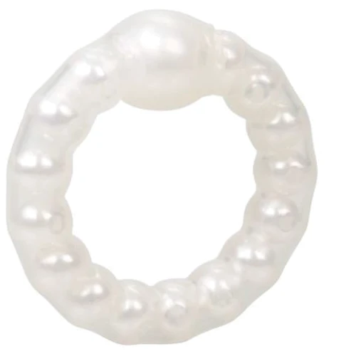 Кільце на пеніс Pearl Beaded Prolong Ring, білий: Колір білий