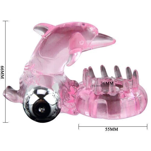 Виброкольцо Love Dolphig Ring Pink Дельфин фото 4
