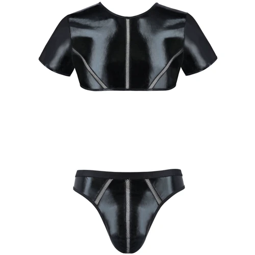 Сексуальний комплект Passion 057 SET PETER black L/XL: Декор Сеточка