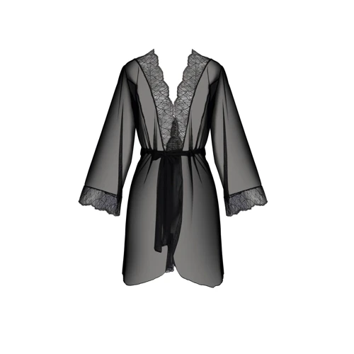 Пеньюар Passion Amberly Peignoir 4XL/5XL black: Вид Пеньюары