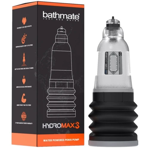 Гідромпом Bathmate Hydromax 3 Clear (для члена довжиною до 7,5 см, діаметр до 4,5 см): Тип Помпа для члена