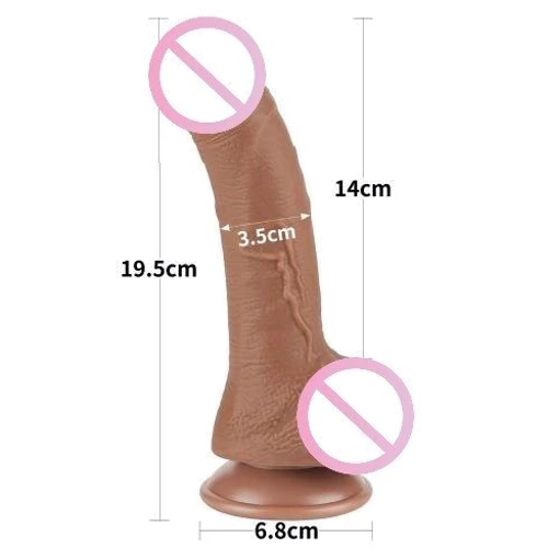 Фаллоимитатор LoveToy Sliding-Skin Dual Layer Dong 7.5" Brown: Наличие вибрации Нет