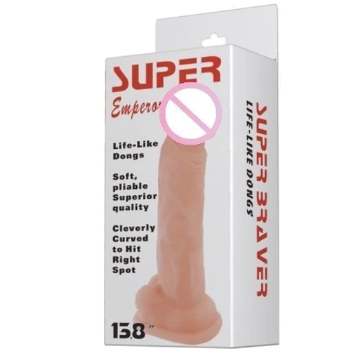 Фаллоимитатор ГИГАНТ на присоске Baile Super Emperor, BW-008075NG: Тип Реалистичные