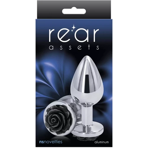 Анальна пробка Ns Novelties - Rose Buttplug M (срібляста із чорним): Для кого Унисекс