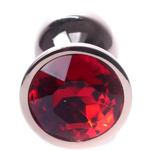 Анальна пробка із кристалом BOSS of TOYS Boss Series - Jewellery Red Gold PLUG Red S, BS6400109 фото 6