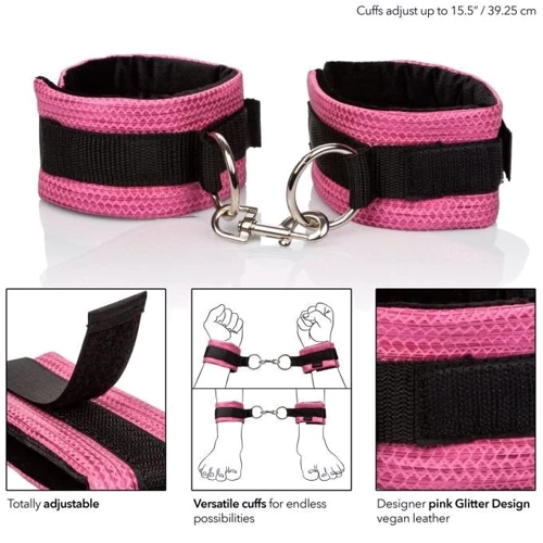 CalExotics Tickle Me Pink Universal Cuffs - універсальні дизайнерські наручники: Колір рожевий