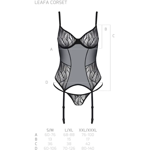 Корсет ECO Passion LEAFA CORSET black S/M: Для кого Для женщин