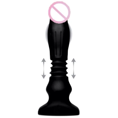 Анальный вибратор с толчковыми движениями Thunderplugs Silicone Swelling & Thrusting Plug with Remote Control