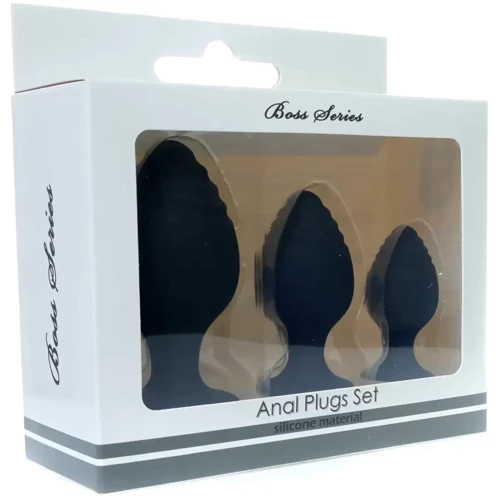Набор анальных стимуляторов Boss Series - Silicone Anal Plugs Set (BS7800018): Наличие вибрации Нет
