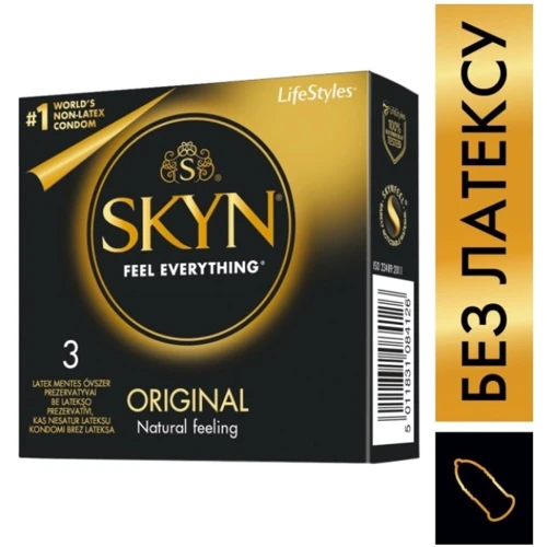 LifeStyles SKYN безлатексние презервативи ORIGINAL 3шт: Тип Без латекса