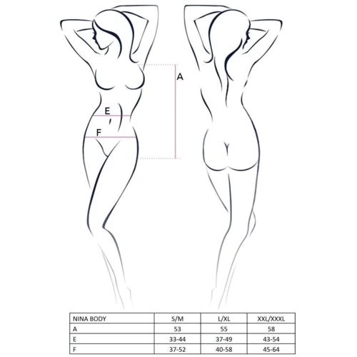 Боді Passion NINA BODY XXL / XXXL: Вид Боді