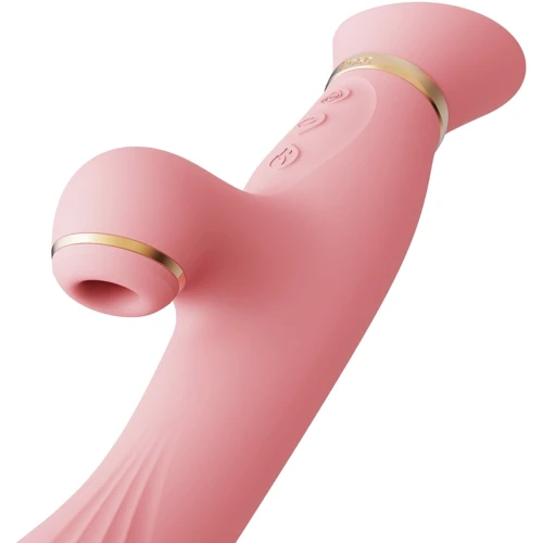 Вібратор з підігрівом та вакуумною стимуляцією клітора Zalo - ROSE Vibrator Strawberry Pink: Діаметр, см 3.7