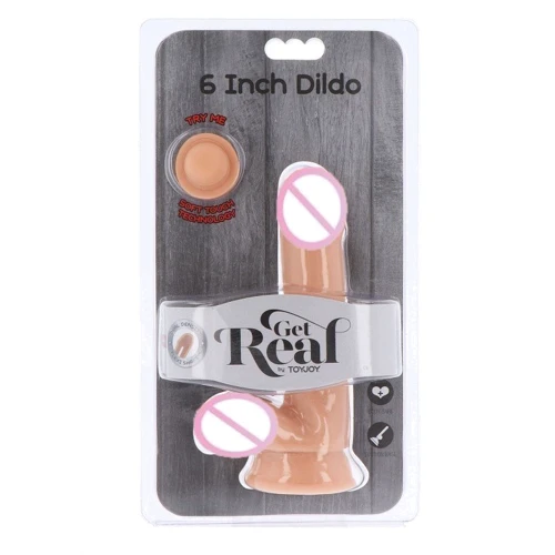 Реалістичний фалоімітатор ToyJoy Get Real Dual Density Dildo 6 in. Balls: Тип Реалістичні