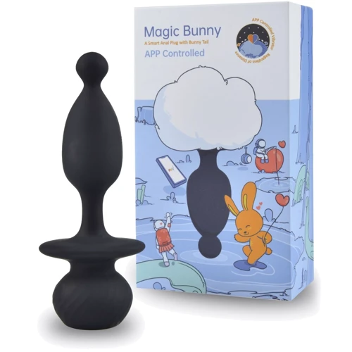 Анальная смарт-пробка Magic Motion Bunny со съемным пушистым хвостиком, управление со смартфона: Наличие вибрации Есть