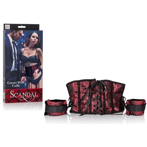 Корсет с наручниками Scandal Corset With Cuffs (SE2712-75-3): Декор Шнуровка