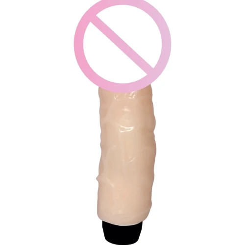 Вібратор гелевий Rubber pink vibrator, 22Х5 см