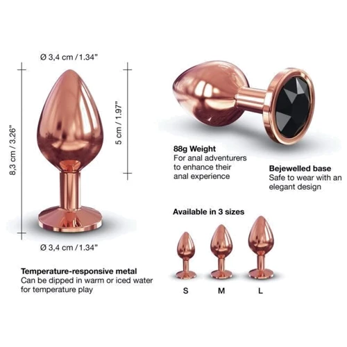 Металева анальна пробка із прикрасою у вигляді кристала Dorcel - Diamond Plug M: Матеріал Медичний метал