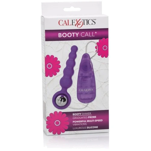 Анальная вибро-пробка Booty Call Booty Shaker, 10.3x2.5 см, фиолетовый: Наличие вибрации Есть