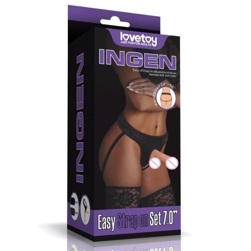 Страпон LOVETOY Easy Strap-On Set 7.0'': Довжина, см 18