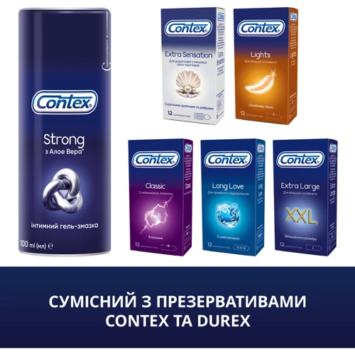 Интимная гель-смазка CONTEX Strong 100 мл: Форма выпуска Гель