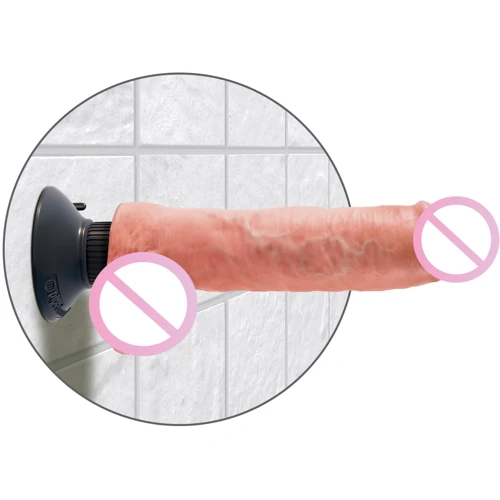 Вібратор Vibrating King Cock 10 with Balls, 20.5x5.7 см: Тип і форма Реалістичні
