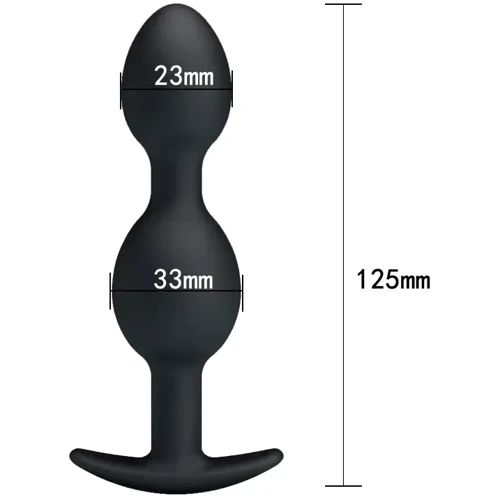 Анальная пробка со смещенным центром тяжести Pretty Love silicone Anal balls: Наличие вибрации Нет