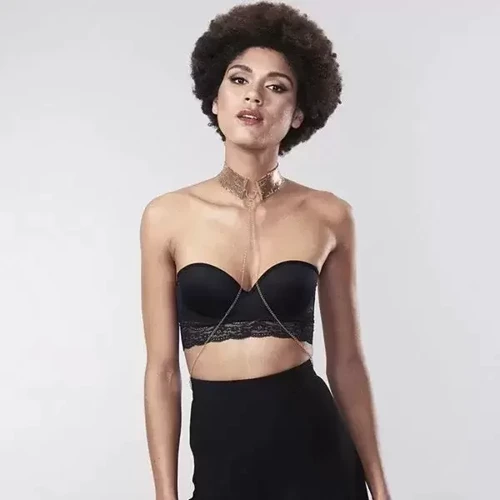 Прикраса Bijoux Indiscrets Desir Metallique Collar - Silver: Матеріал метал