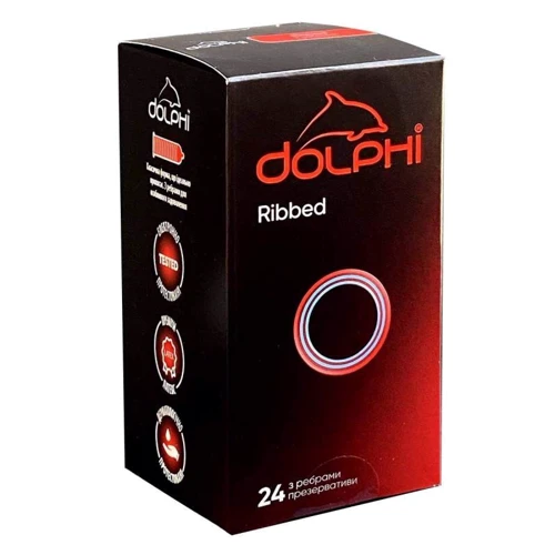 Презервативы DOLPHI Ribbed 24 шт